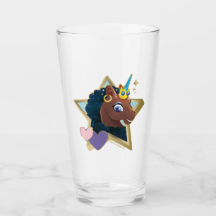 Afro Unicorn Magical Star Glass