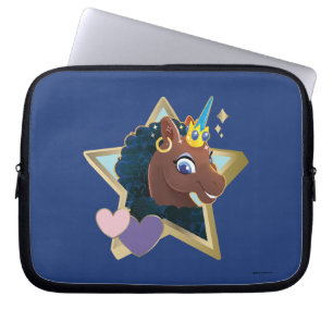 Afro Unicorn Magical Star Laptop Sleeve
