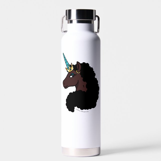 Afro Unicorn | Magical Water Bottle (Front)