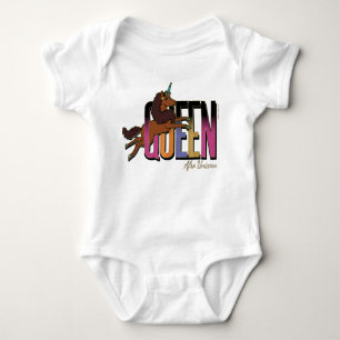 Afro Unicorn Queen Design Baby Bodysuit