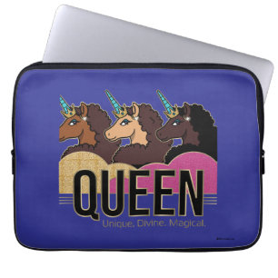 Afro Unicorn Queen Trio Design Laptop Sleeve