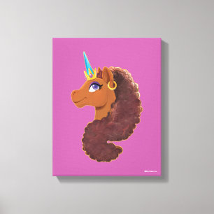Afro Unicorn Unique Canvas Print