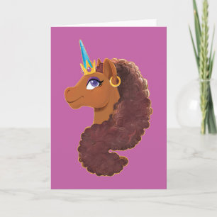 Afro Unicorn Unique Card