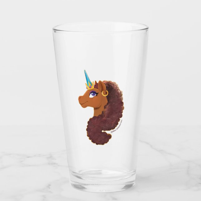 Afro Unicorn | Unique Glass (Front)