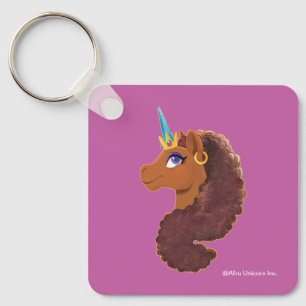 Afro Unicorn   Unique Key Ring