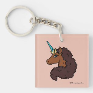 Afro Unicorn Unique Key Ring