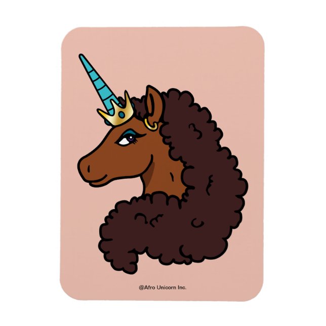 Afro Unicorn | Unique Magnet (Vertical)