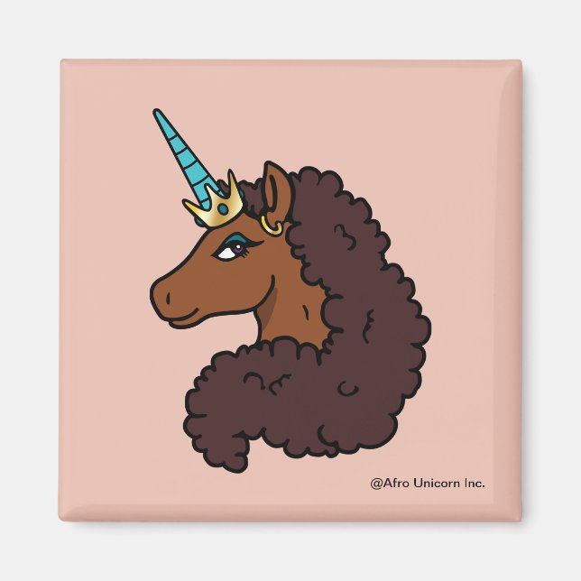 Afro Unicorn | Unique Magnet (Front)