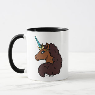 Afro Unicorn   Unique Mug