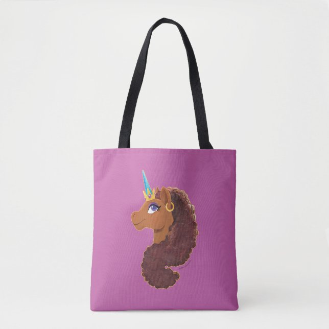 Afro Unicorn | Unique Tote Bag (Front)