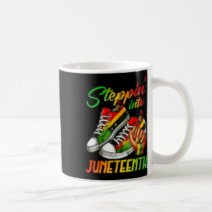 Afro Woman Black Girls Sneakers Stepping Into June Coffee Mug