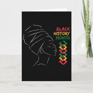 Afro Woman Black History Month Color Men Women Wom Card