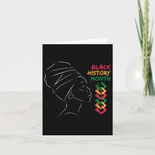 Afro Woman Black History Month Colour Men Women Wo Card