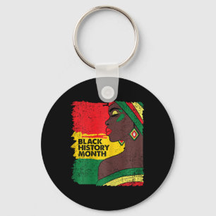 Afro Woman Black History Month Colours Men Women W Key Ring