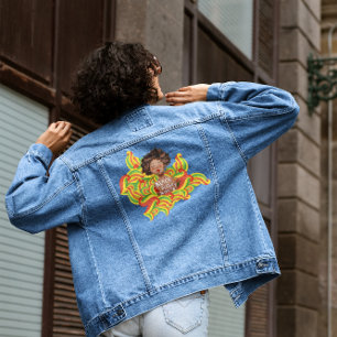 Afro Woman   Black History Month Denim Jacket