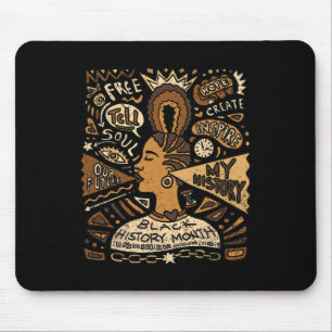 Afro Woman Black History Month Men Women African A Mouse Pad