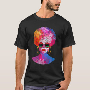 Afro Woman Black Queen African American Melanin Gi T-Shirt
