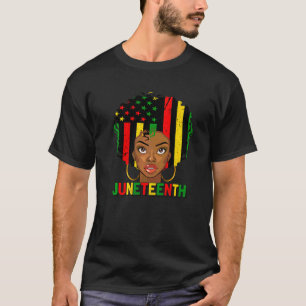 Afro Woman Black Queen African American Melanin Ju T-Shirt