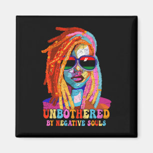 Afro Woman Black Queen Art Unbothered By Negative Magnet