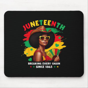 Afro Woman Breaking Every Chain Since 1865 Junetee Mouse Pad