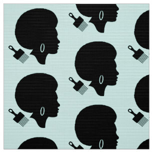 AFRO WOMAN DESIGN PATTERN Cotton Twill (58" width) Fabric