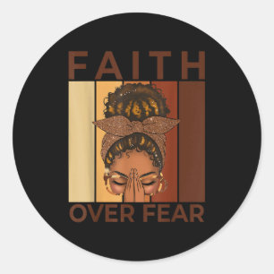 Afro Woman God Say I Am Unique Black History Chris Classic Round Sticker
