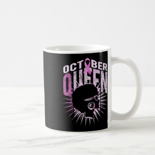 Afro Woman In October We Wear Pink Breast Cancer A Coffee Mug