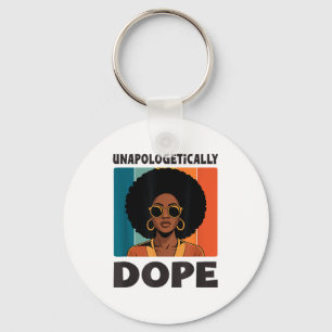 Afro Woman Melanin Pride Unapologetically Key Ring