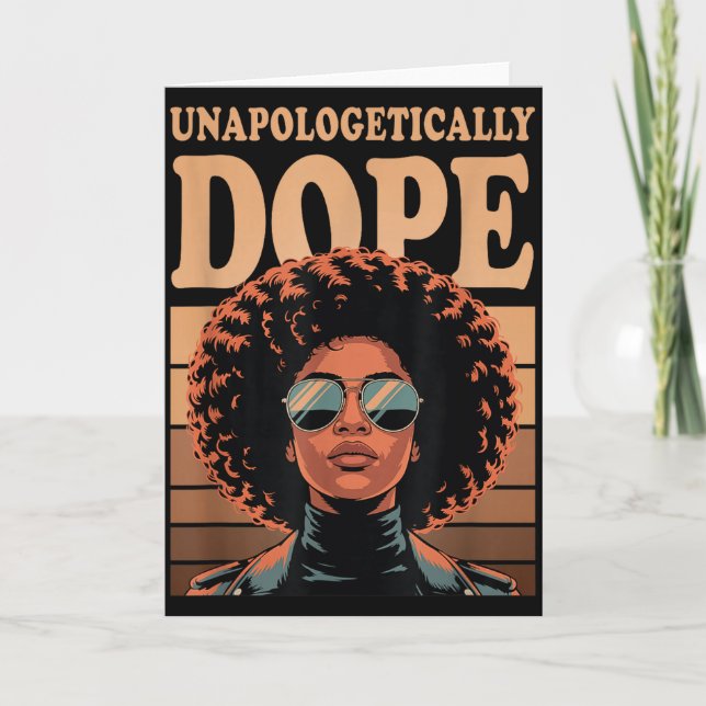 Afro Woman Unapologetically  Card (Front)