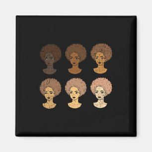 Afro Woman Women Black History Month Men Women Gir Magnet