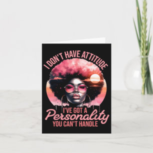 Afro Women Black Pride African American Girl Women Card