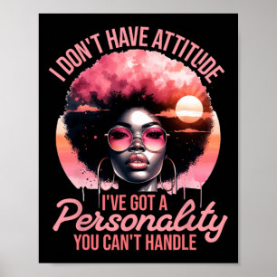 Afro Women Black Pride African American Girl Women Poster