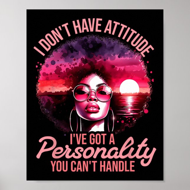 Afro Women Black Pride African American Girl Women Poster (Front)