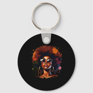 Afro Women Black Pride African American Melanin 1  Key Ring