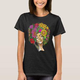 Afro Women Black Queen African American Melanin Qu T-Shirt