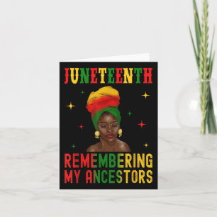 Afro Women Melanin Girl Headwrap Juneteenth Rememb Card