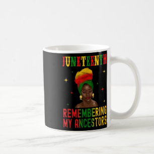Afro Women Melanin Girl Headwrap Juneteenth Rememb Coffee Mug