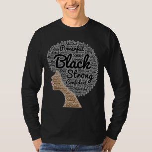 Afro Word Art Black History Month T-Shirt