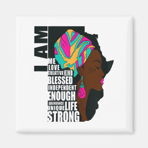 Afro You Are Enough I Am Insrational Sayings Motiv Magnet