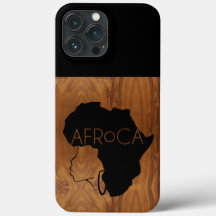 AFRoCA FEMALE Afro plus Africa Wood Grain look