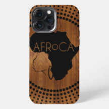AFRoCA FEMALE Afro plus Africa Wood Grain look