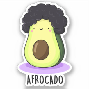 Afrocado Funny Avocado With Afro Pun 
