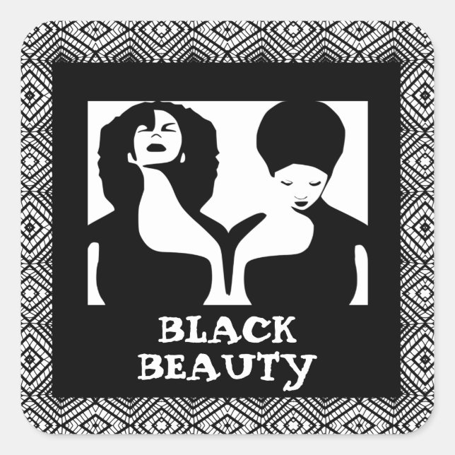  Afrocentric Art Abstract Black Women Square Sticker (Front)