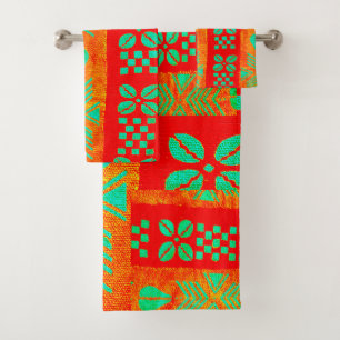 Afrocentric  bath towel set