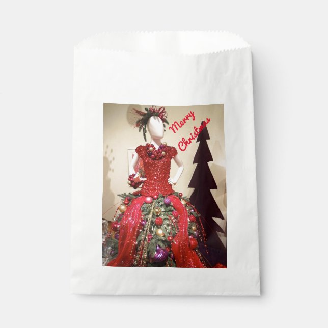 Afrocentric Dress Form Mannequin Christmas Tree Favour Bag (Front)