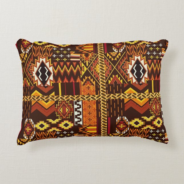 Afrocentric Elegance: Geometric Motif  Decorative Cushion (Creator Uploaded)