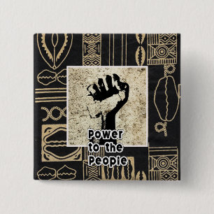 Afrocentric Fashion 15 Cm Square Badge