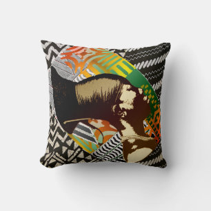Afrocentric Folk Art Cushion