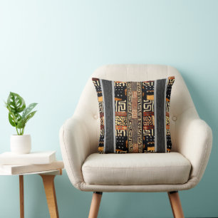Afrocentric Geometric: Cultural Flair  Cushion