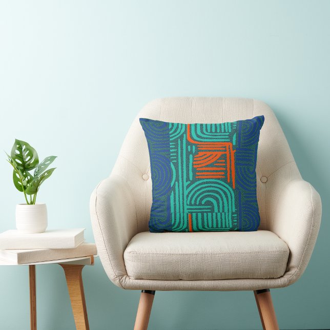 Afrocentric Geometric Graphic Motif Cushion (Creator Uploaded)